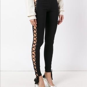 🆕Fenty black lace up cut out sides tights